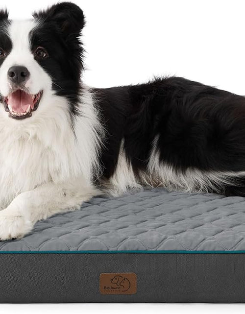 Load image into Gallery viewer, Orthopedic Dog Bed for Large Dogs - Memory Foam, 2-Layer Thick Pet Bed with Removable Washable Cover and Waterproof Lining (36X27X3.5 Inches), Dog Mattress, Grey
