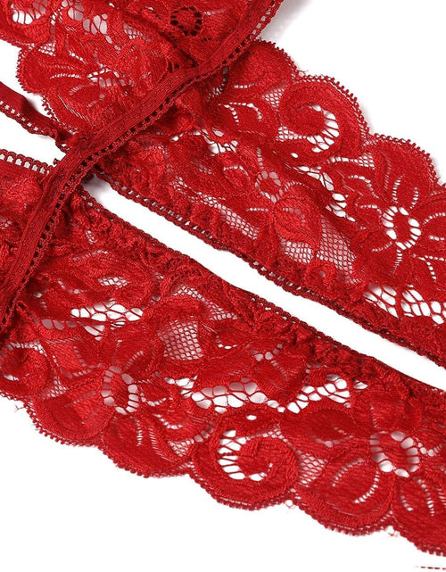 Load image into Gallery viewer, Women'S Deep V Lace Teddy One Piece Lingerie Cutout Strappy Lingerie
