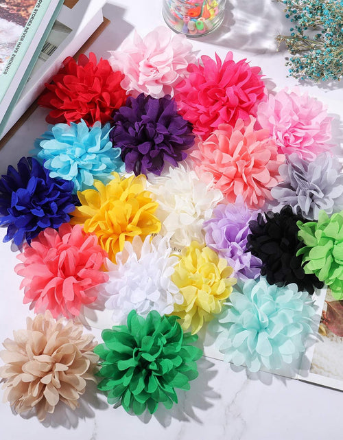 Load image into Gallery viewer, 20 Pieces Dog Collar Flowers Pet Flower Bow Ties Multi-Color Dog Charms Flower for Puppy Dog Collar Grooming Accessories (10 Cm/ 4 Inch)
