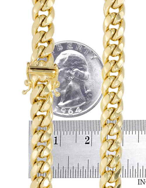 Load image into Gallery viewer, 14K Real Yellow Gold Miami Cuban Link 7.5Mm Chain Necklace (16"-30") Italian Jewelry for Men &amp; Women
