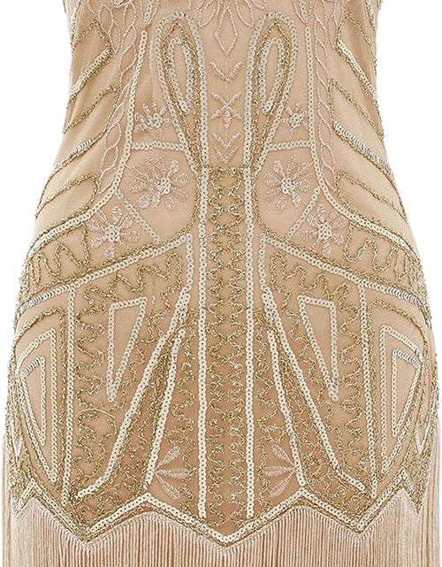 Load image into Gallery viewer, Women'S Flapper Dresses 1920S V Neck Beaded Fringed Great Gatsby Dress
