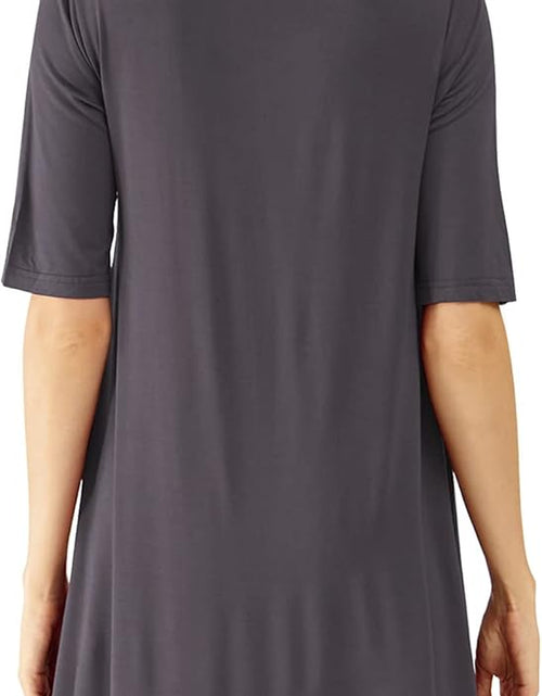 Load image into Gallery viewer, Women'S Nightgowns Soft Bamboo Pajamas 3/4 Sleeves Sleep Shirt Lightweight Nightshirts plus Size Sleepwear S-4X
