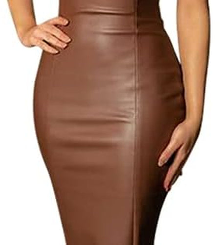 Women Strapless Tube Top Midi Dress off Shoulder Bodycon Party Dress