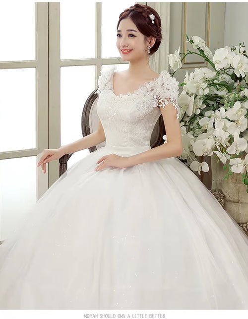 Load image into Gallery viewer, Yc-X01#Lace up Wedding Dress Prom Ball Gown Wholesale Cheap Dresses Bride Married Pregnant Wholesale Party Customize Large Size
