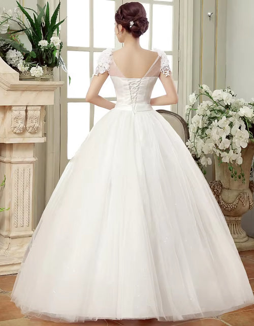 Load image into Gallery viewer, Yc-X01#Lace up Wedding Dress Prom Ball Gown Wholesale Cheap Dresses Bride Married Pregnant Wholesale Party Customize Large Size
