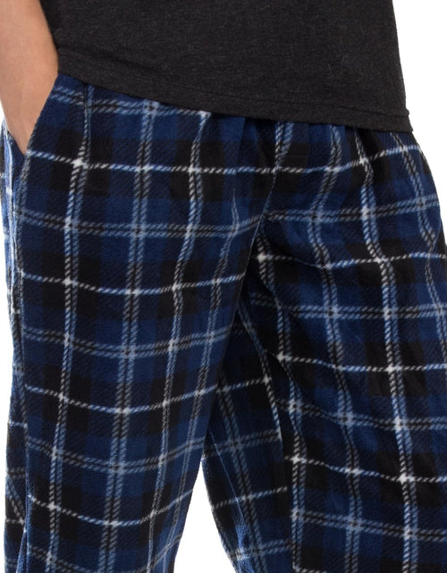 Load image into Gallery viewer, 1Pack or 3Pack Mens PJ Pajama Pants Bottoms Fleece Lounge Pants Sleepwear Plaid Pjs with Pockets Microfleece
