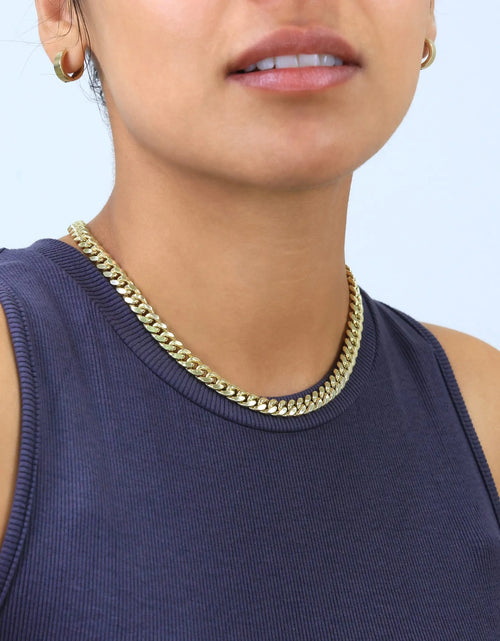 Load image into Gallery viewer, 14K Real Yellow Gold Miami Cuban Link 7.5Mm Chain Necklace (16"-30") Italian Jewelry for Men &amp; Women
