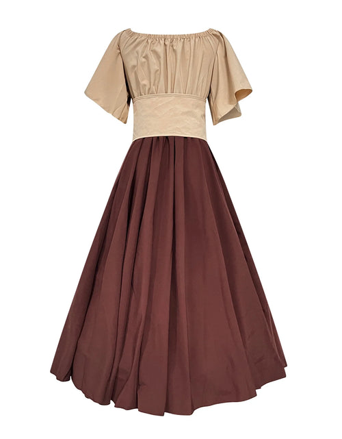 Load image into Gallery viewer, Womens Renaissance Faire Dresses Medieval Irish Traditional plus Size Dresses Ruffle over Dress Corset Retro Cosplay Gown
