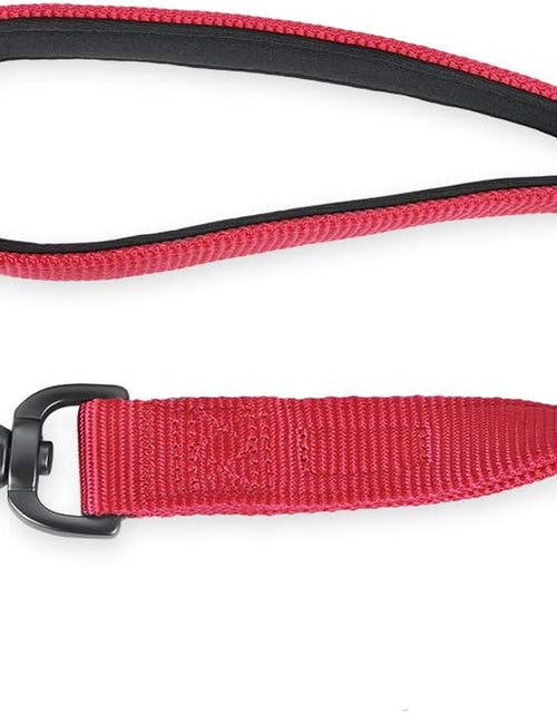 Load image into Gallery viewer, Traffic Nylon 18 Inches Short Leash with Soft Neoprene Padded Handle for Giant Large Medium Boy and Girl Dogs - Professional Training, Daily Use Walking. (Red)
