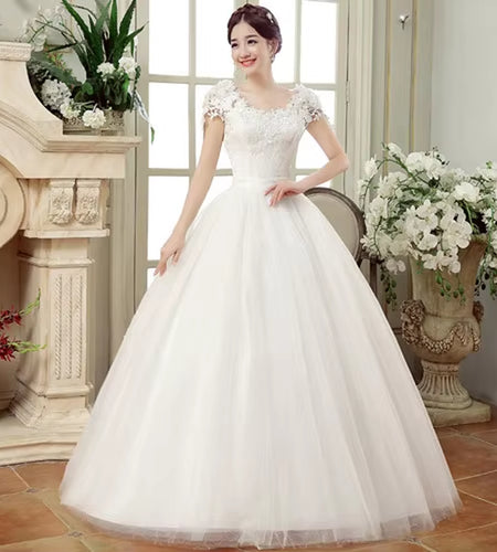 Yc-X01#Lace up Wedding Dress Prom Ball Gown Wholesale Cheap Dresses Bride Married Pregnant Wholesale Party Customize Large Size