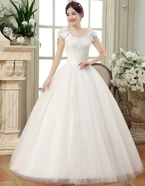 Load image into Gallery viewer, Yc-X01#Lace up Wedding Dress Prom Ball Gown Wholesale Cheap Dresses Bride Married Pregnant Wholesale Party Customize Large Size
