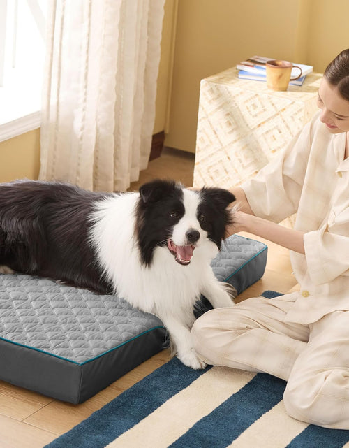 Load image into Gallery viewer, Orthopedic Dog Bed for Large Dogs - Memory Foam, 2-Layer Thick Pet Bed with Removable Washable Cover and Waterproof Lining (36X27X3.5 Inches), Dog Mattress, Grey
