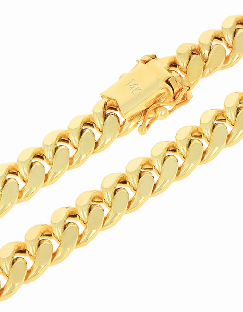 Load image into Gallery viewer, 14K Real Yellow Gold Miami Cuban Link 7.5Mm Chain Necklace (16"-30") Italian Jewelry for Men &amp; Women
