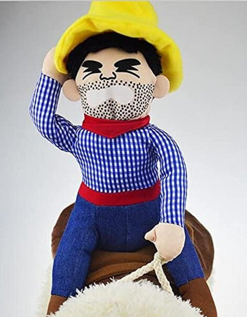 Load image into Gallery viewer, Halloween Cowboy Dog Cat Costume Clothes Novelty Funny Pets Party Cosplay Apparel Dog Riders Clothing
