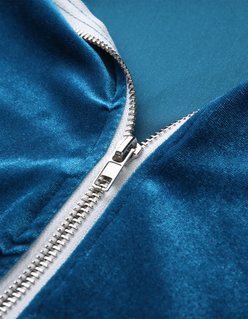 Load image into Gallery viewer, Velour Tracksuit Mens,2023 Men'S Velour Tracksuit 2 Pieces Winter Warm Full Zip up Jacket Sweatpants Fitness Sportswear Sweatsuit Jogger Sets
