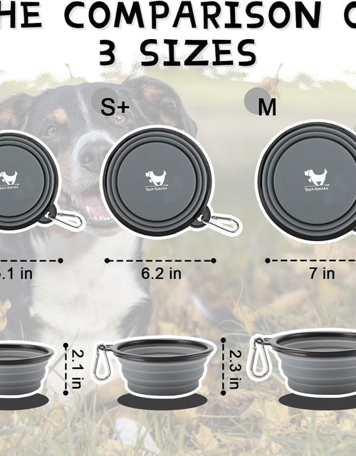 Load image into Gallery viewer, Expandable Dog Bowls for Travel, 2-Pack Dog Portable Water Bowl for Dogs Cats Pet Foldable Feeding Watering Dish for Traveling Camping Walking with 2 Carabiners, BPA Free
