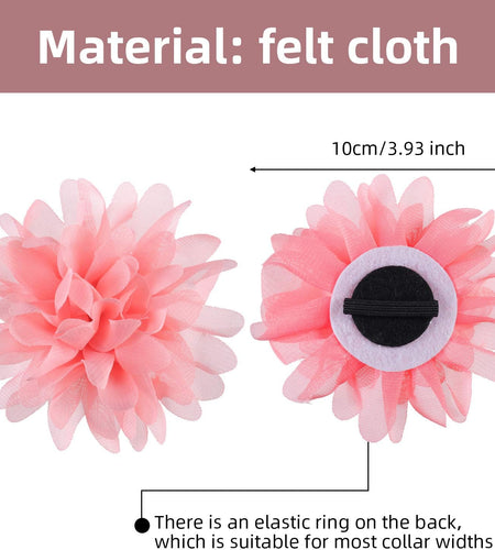 20 Pieces Dog Collar Flowers Pet Flower Bow Ties Multi-Color Dog Charms Flower for Puppy Dog Collar Grooming Accessories (10 Cm/ 4 Inch)