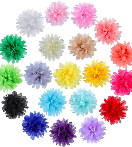 20 Pieces Dog Collar Flowers Pet Flower Bow Ties Multi-Color Dog Charms Flower for Puppy Dog Collar Grooming Accessories (10 Cm/ 4 Inch)
