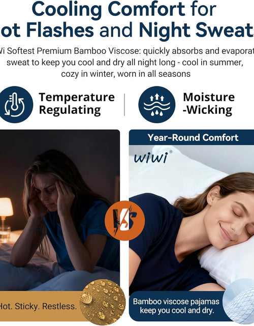 Load image into Gallery viewer, Women'S Nightgowns Soft Bamboo Pajamas 3/4 Sleeves Sleep Shirt Lightweight Nightshirts plus Size Sleepwear S-4X
