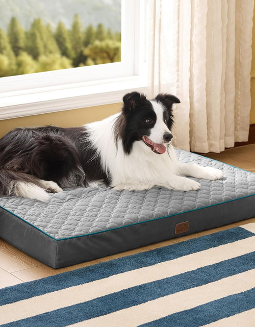 Load image into Gallery viewer, Orthopedic Dog Bed for Large Dogs - Memory Foam, 2-Layer Thick Pet Bed with Removable Washable Cover and Waterproof Lining (36X27X3.5 Inches), Dog Mattress, Grey
