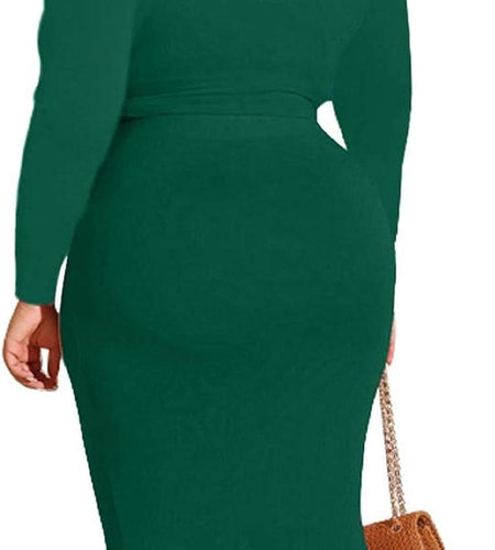 Plus Size Women 2 Piece Outfits Sets Sexy Tracksuit Midi Dress,Sleeveless Tank Top Bodycon Skirts Set Casual Summer