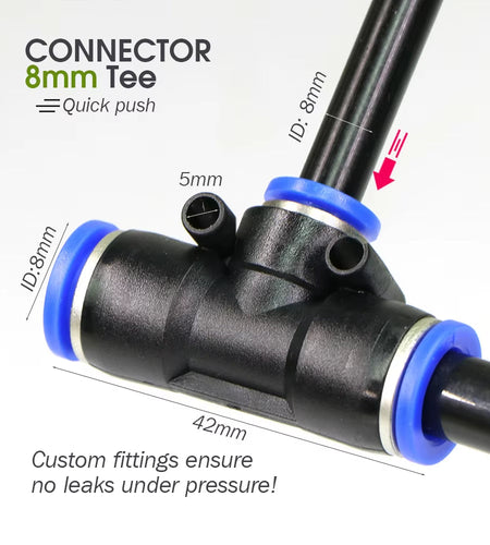 30M-5M DIY Free Bending Universal Sprayer Kit 8Mm Hose Patio Misting Cooling System for Garden Plant Fogging Watering Irrigation