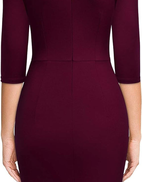 Load image into Gallery viewer, Women'S Retro Half Collar Ruffle Style Cocktail Pencil Dress
