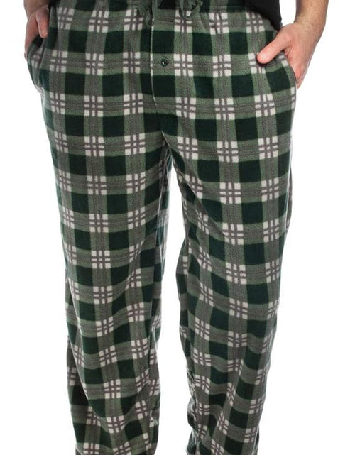 Load image into Gallery viewer, 1Pack or 3Pack Mens PJ Pajama Pants Bottoms Fleece Lounge Pants Sleepwear Plaid Pjs with Pockets Microfleece
