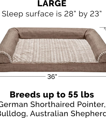 Orthopedic, Cooling Gel, and Memory Foam Pet Beds for Small, Medium, and Large Dogs and Cats - Luxe Perfect Comfort Sofa Dog Bed, Performance Linen Sofa Dog Bed, and More