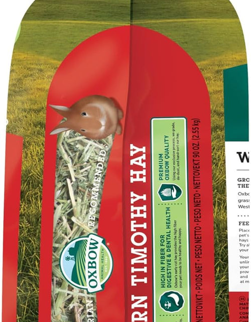 Load image into Gallery viewer, Animal Health Western Timothy Hay - All Natural Hay for Rabbits, Guinea Pigs, Chinchillas, Hamsters &amp; Gerbils -Veterinarian Recommended- Grown in the USA-90 Oz.
