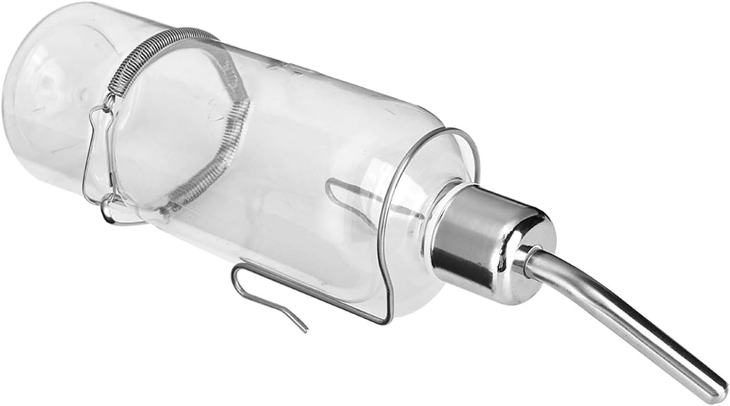 Pet Feeder Automatic Pet Water Dispenser Practical Parrot Water Drinking Feeding Bottle with Stainless Steel Ball Nipple (S)