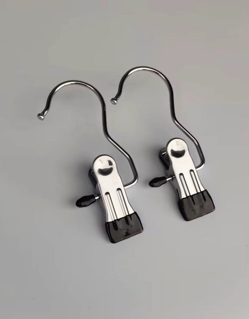 Load image into Gallery viewer, SpaceSaver 360° Rotating Boot Hanger – Portable &amp; Space-Saving Stainless Steel Clip for Closet &amp; Travel
