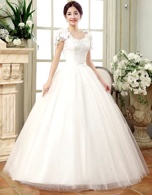 Load image into Gallery viewer, Yc-X01#Lace up Wedding Dress Prom Ball Gown Wholesale Cheap Dresses Bride Married Pregnant Wholesale Party Customize Large Size
