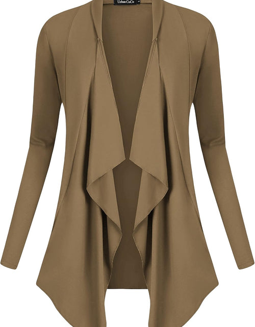 Load image into Gallery viewer, Women'S Drape Front Open Cardigan Long Sleeve Irregular Hem
