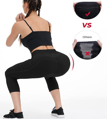 Yoga Pants with Pockets for Women High Waisted Workout Leggings Tummy Control Athletic Leggings