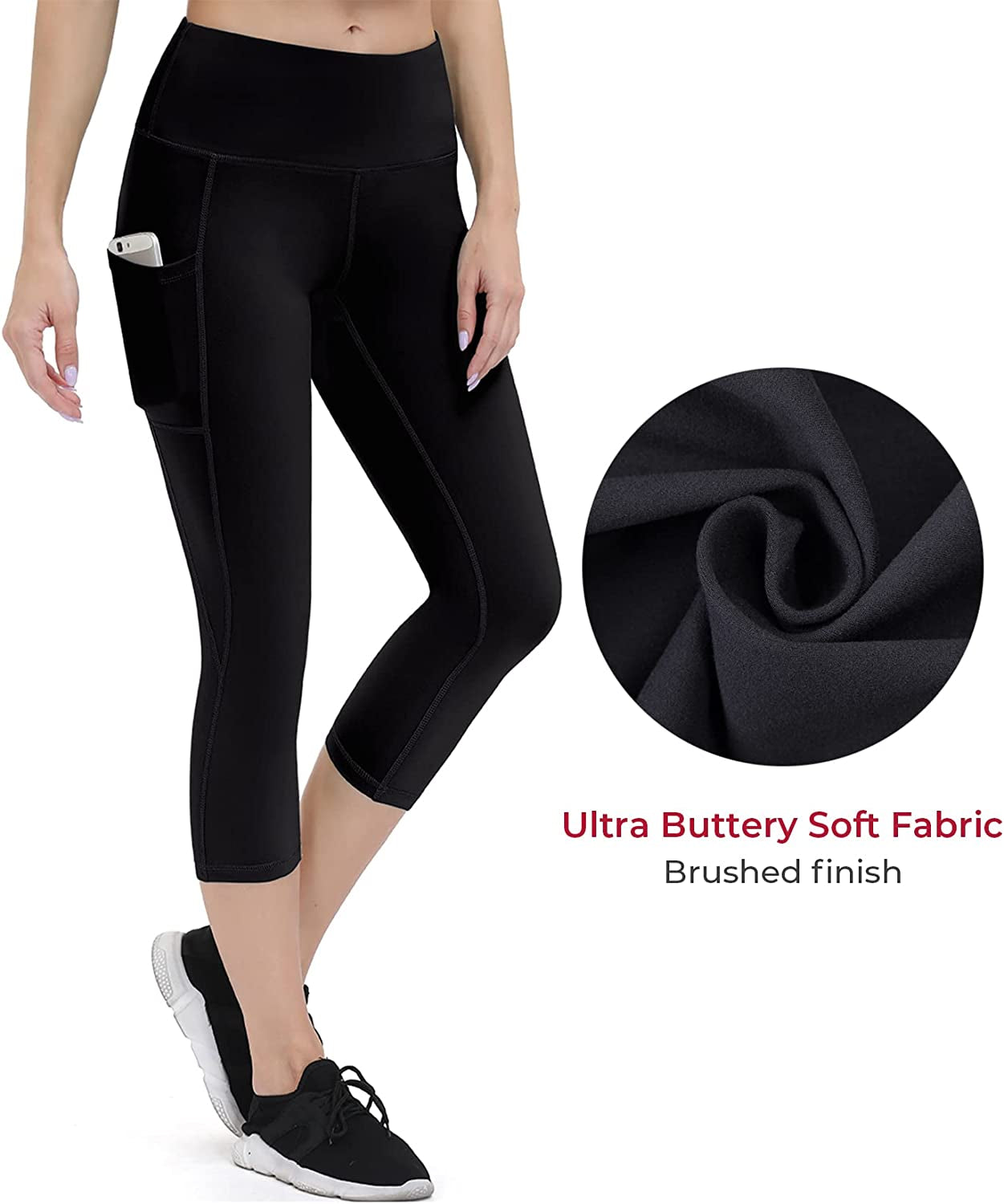 Yoga Pants with Pockets for Women High Waisted Workout Leggings Tummy Control Athletic Leggings