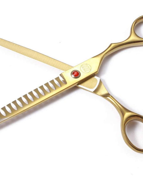 Load image into Gallery viewer, Professional Dog Grooming Scissors Set, 7 Inch/8 Inch Pet Grooming Scissors Chunkers Shears for Dog, Curved Dog Grooming Scissors, Thinning Shears for Dog with Grooming Comb
