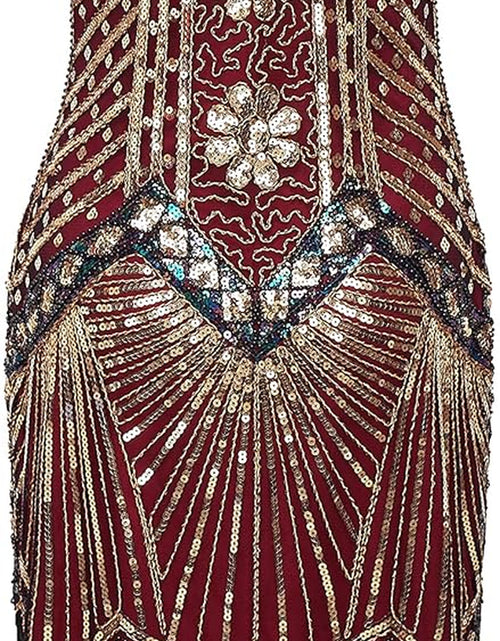 Load image into Gallery viewer, Women'S Flapper Dresses 1920S V Neck Beaded Fringed Great Gatsby Dress
