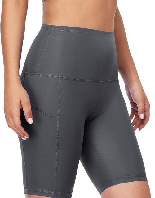 Load image into Gallery viewer, Women'S High Waist Spandex Yoga Shorts for Bike Running Two Side Pockets
