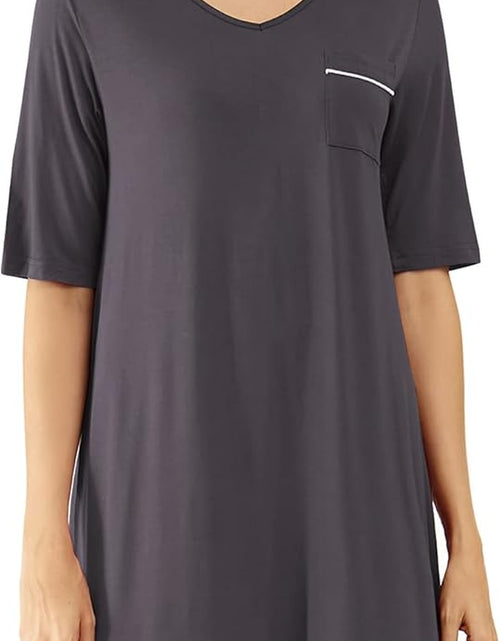 Load image into Gallery viewer, Women'S Nightgowns Soft Bamboo Pajamas 3/4 Sleeves Sleep Shirt Lightweight Nightshirts plus Size Sleepwear S-4X
