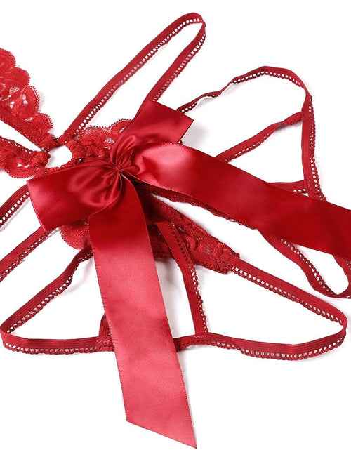 Load image into Gallery viewer, Women'S Deep V Lace Teddy One Piece Lingerie Cutout Strappy Lingerie
