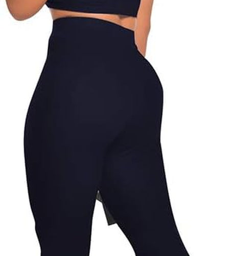 2 Piece Outfits for Women Workout Sets - Sexy Crop Top + High Waisted Flared Long Pant Sets Track Suits Yoga Sports