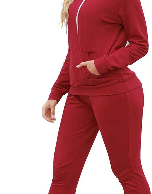 Load image into Gallery viewer, Women Pullover Hoodie Pockets Sweatpants Sport Jogger Sweatsuit
